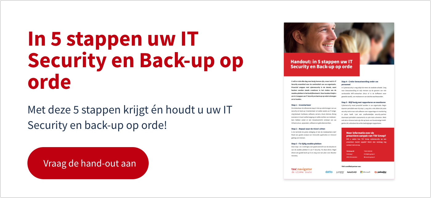 CTA In 5 stappen uw it Security en back-up op orde